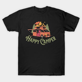 Happy Camper retro distressed design T-Shirt